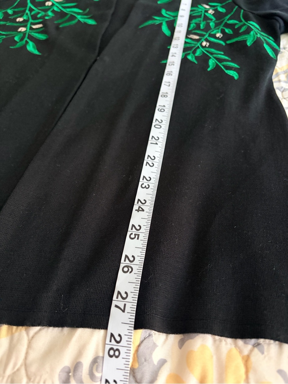 Ming Wang Black Green Embroidered Open Front Jacket Blazer Cardigan, Small - Picture 6 of 10
